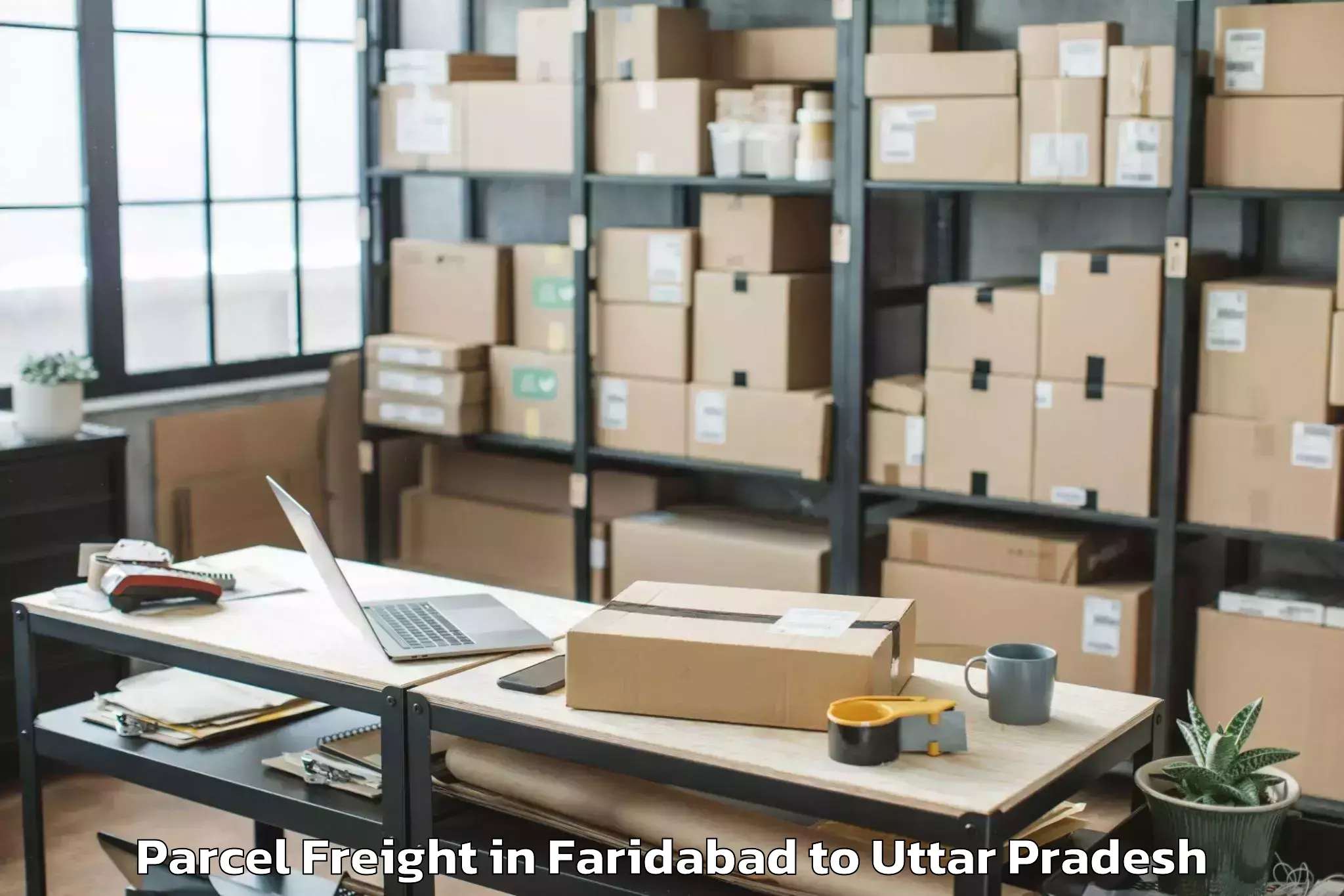 Top Faridabad to Bighapur Khurd Parcel Freight Available